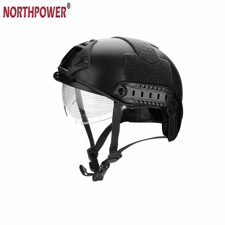 FAST MH HELMET WITH PROTECTIVE VISOR Military Tactical Airsoft Helmet Bump Helmet