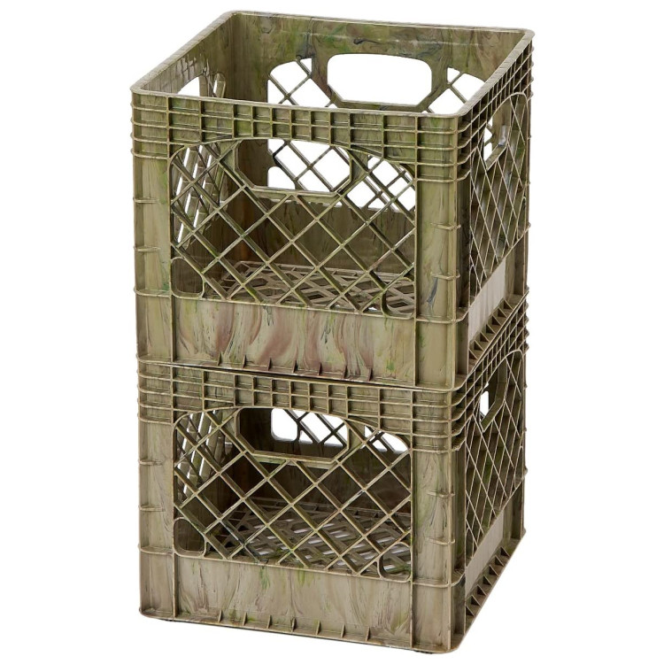 Plastic Square Camo Milk Crate