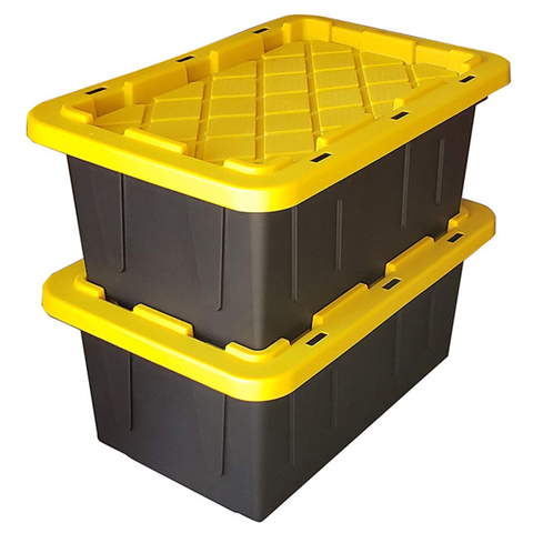 17 Gal. Tough Heavy Duty Lockable Plastic Container Storage Tote