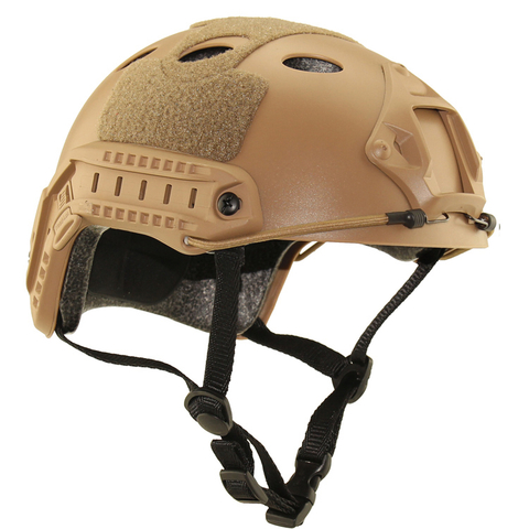 PJ Type Tactical Airsoft Fast Helmet with NVG mount and side rail