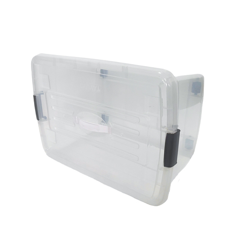 17 Gallon Transparent Heavy Duty Plastic Storage Container Quality Stable Tote Box with Lid