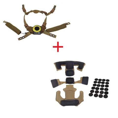 Tactical WENDY Helmet Suspension System With Internal Memory Foam Pad Protective Mat