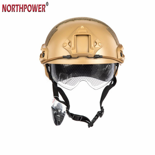 FAST MH HELMET WITH PROTECTIVE VISOR Military Tactical Airsoft Helmet Bump Helmet