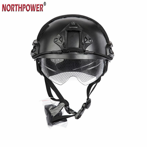 FAST MH HELMET WITH PROTECTIVE VISOR Military Tactical Airsoft Helmet Bump Helmet